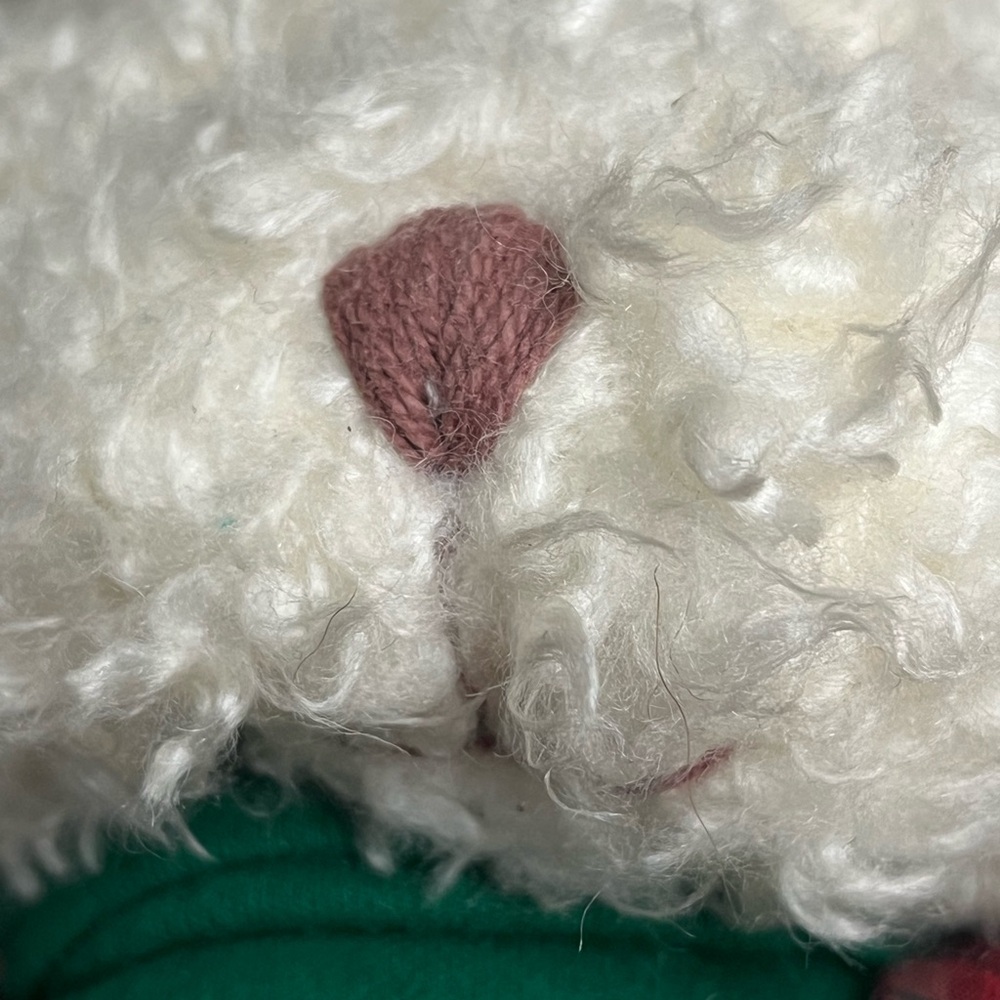 Vintage OshKosh B'gosh Teddy Bear with Holiday Red Overalls Eden Toys - Picture 4 of 14